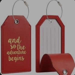 Casmonal 4 piece luggage tag set.“and so the adventure begins"